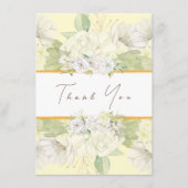 Moderne witte rozengeel informatiekaartje (Voorkant)