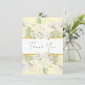 Moderne witte rozengeel informatiekaartje (Staand voorkant)