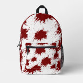 Moderne witte rugzak met Deep Red Paint Splatter (Voorkant)