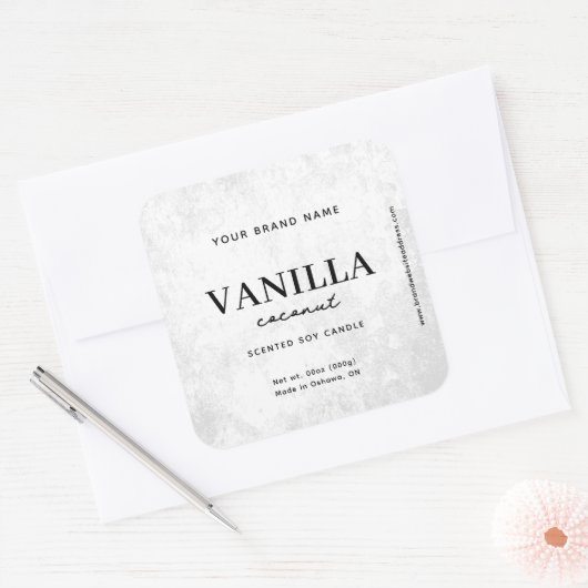 Moderne Witte Rustieke Label (Envelop)