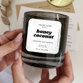 Moderne Witte Rustieke Textuur Label