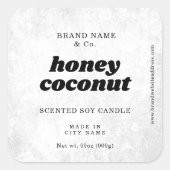 Moderne Witte Rustieke Textuur Label (Voorkant)