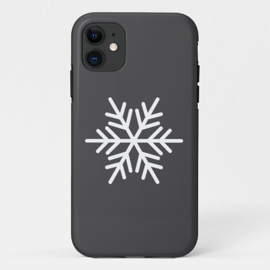 Moderne witte Scandinavische sneeuwvlok op winterg Case-Mate iPhone Case (Achterkant)