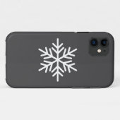 Moderne witte Scandinavische sneeuwvlok op winterg Case-Mate iPhone Case (Achterkant (horizontaal))