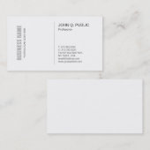 Moderne Witte Schone Stijlvolle Duidelijke Profess Visitekaartje (Voorkant / Achterkant)