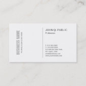 Moderne Witte Schone Stijlvolle Duidelijke Profess Visitekaartje (Voorkant)