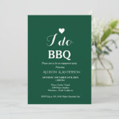 Moderne witte script i do bbq engagement party kaart (Staand voorkant)