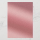 Moderne witte script typografie roze gouden bruilo kaart (Achterkant)