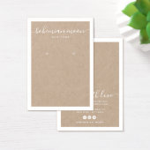 Moderne witte scriptkraft oorringkaart visitekaartje (Bureau)