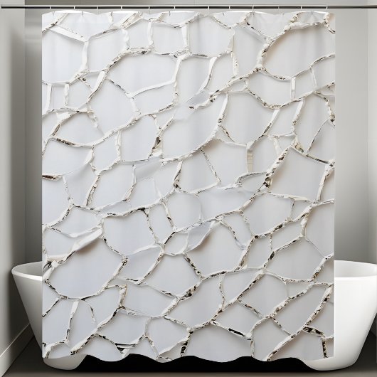 Moderne Witte Sequin Douchegordijn