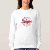 Moderne witte single en vrolijke print trui (Voorkant)