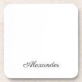 Moderne witte sjabloon, zwarte Manuscript Keuken K Bier Onderzetter (Voorkant)