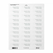 Moderne Witte Smaragdgroen Schrift Retouradres Etiket (Full Sheet)