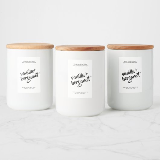 Moderne witte sojafsmelt etiket (Flessen)