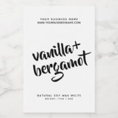 Moderne witte sojafsmelt etiket (Enkel label)