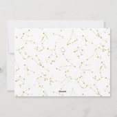 Moderne witte sterren en stippen op grijze feestda feestdagenkaart (Achterkant)