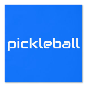 Moderne witte strakke PICKLEBALL tekst op levendig Behang