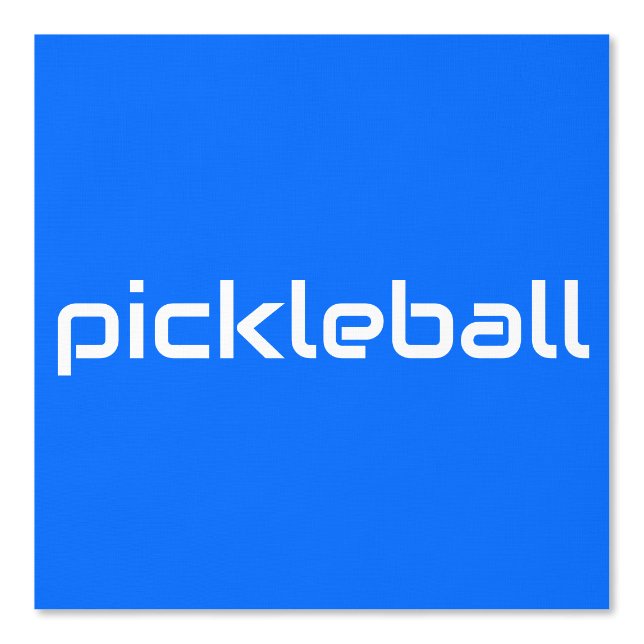 Moderne witte strakke PICKLEBALL tekst op levendig Behang (Voorkant)