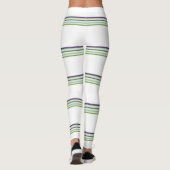 moderne witte strepen bevestigen leggings (Achterkant)