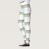 moderne witte strepen bevestigen leggings (Links)