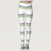 moderne witte strepen bevestigen leggings (Voorkant)
