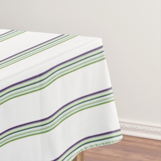 moderne witte strepen bevestigen tafelkleed (Voorbeeld)