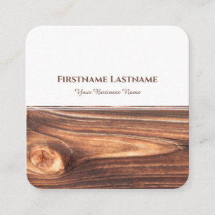 Moderne witte strepen hout interieurdesign elegant vierkante visitekaartje