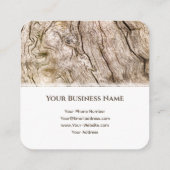 Moderne witte strepen houtnerf interieur ontwerp vierkante visitekaartje (Achterkant)