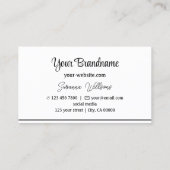 Moderne witte strepen met Logo Professional Visitekaartje (Achterkant)