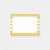 Moderne witte strepes Golden Yellow Post-it® Notes (Voorkant)