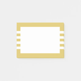 Moderne witte strepes Golden Yellow Post-it® Notes