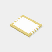 Moderne witte strepes Golden Yellow Post-it® Notes (Schuin)