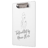 Moderne witte tatoeage ART studio script typografi Klembord (Links)