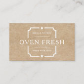 Moderne Witte Tekst Kraft Pastry Chef Bakkerij Visitekaartje (Voorkant)