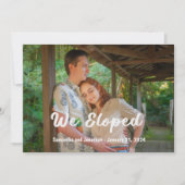 Moderne witte tekst We ontwikkelden foto aankondig Kaart (Voorkant)