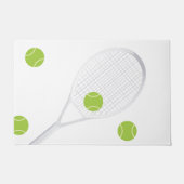 Moderne witte tennisracket bal vloerdeurmat deurmat (Voorkant)