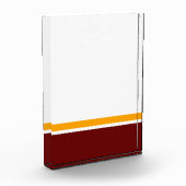 Moderne Witte Top Geel Diep Rood Racing Stripes Fotoblokken (Links)