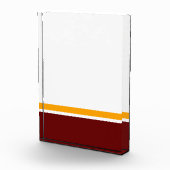 Moderne Witte Top Geel Diep Rood Racing Stripes Fotoblokken (Rechts)