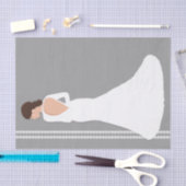 Moderne Witte Trouwjurk Bling Bruidsjurk Shower Tissuepapier (Craft)