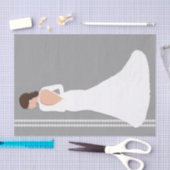 Moderne Witte Trouwjurk Bling Bruidsmeisjesfeest Tissuepapier (Craft)