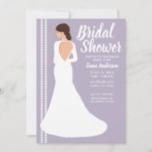 Moderne witte trouwjurk & Bling Vrijgezellenfeest Kaart (Voorkant)