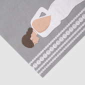 Moderne Witte Trouwjurk & Parels Bruidsmeisjes Tissuepapier (Detail)