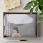 Moderne Witte Trouwjurk & Parels Bruidsmeisjes Tissuepapier (Geschenk)