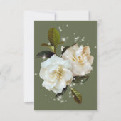 Moderne witte tuinen op Sage Sparkle bruiloft Save The Date (Achterkant)