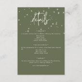 Moderne witte tuinen op Sage Sparkle Details Informatiekaartje (Voorkant)