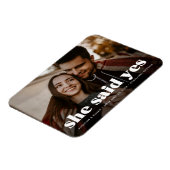 Moderne witte typografie foto Save the Date met ve Magneet (Linkerzijde)