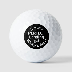 Moderne witte typografie Funny Lost Ball Humor Jok Golfballen