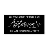 Moderne witte typografie op zwart rubberstempel (Afrduk)