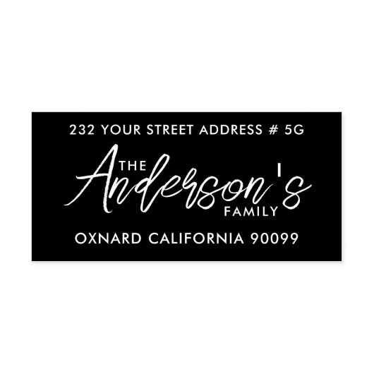 Moderne witte typografie op zwart rubberstempel (Afrduk)