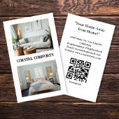 Moderne witte vakantiewoning QR code Visitekaartje
